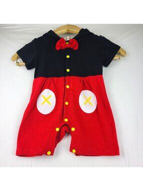 Nyan Cat Minnie Mouse One Piece Hooded Snap Closure Bow Tie Disney 3T/4T